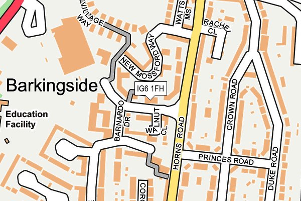 IG6 1FH map - OS OpenMap – Local (Ordnance Survey)