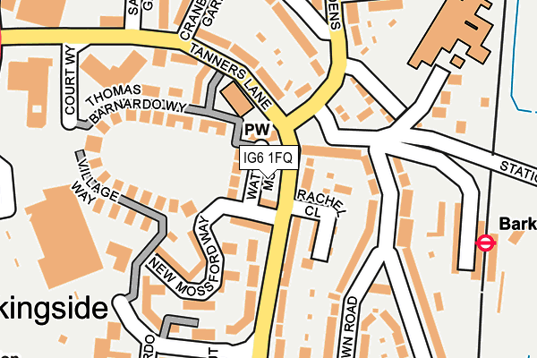 IG6 1FQ map - OS OpenMap – Local (Ordnance Survey)