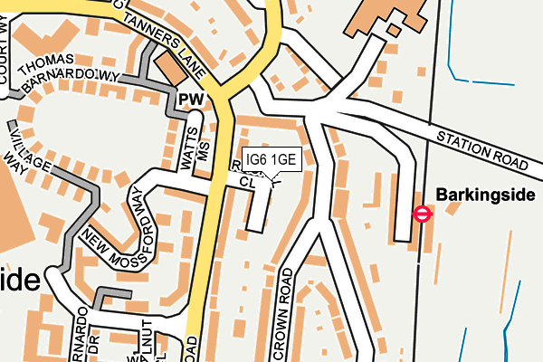 IG6 1GE map - OS OpenMap – Local (Ordnance Survey)