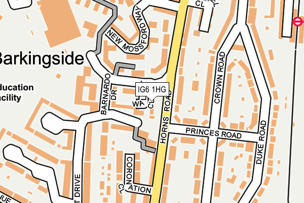 IG6 1HG map - OS OpenMap – Local (Ordnance Survey)
