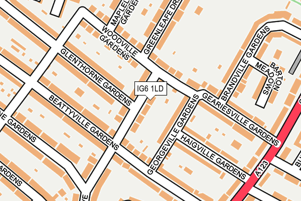 IG6 1LD map - OS OpenMap – Local (Ordnance Survey)