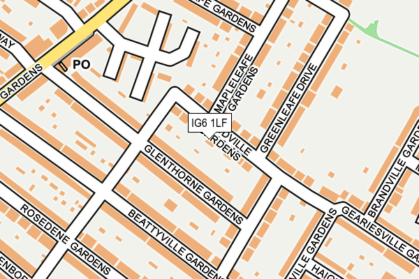 IG6 1LF map - OS OpenMap – Local (Ordnance Survey)