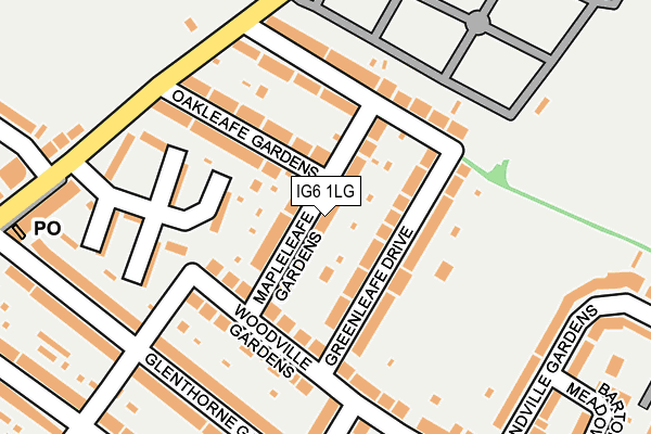 IG6 1LG map - OS OpenMap – Local (Ordnance Survey)