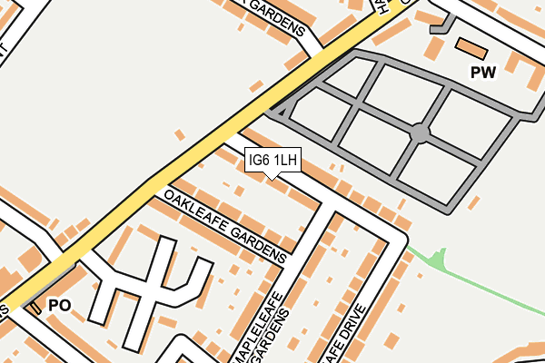 IG6 1LH map - OS OpenMap – Local (Ordnance Survey)