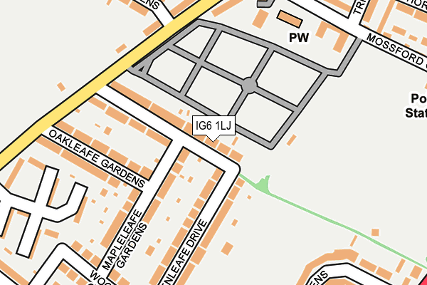IG6 1LJ map - OS OpenMap – Local (Ordnance Survey)