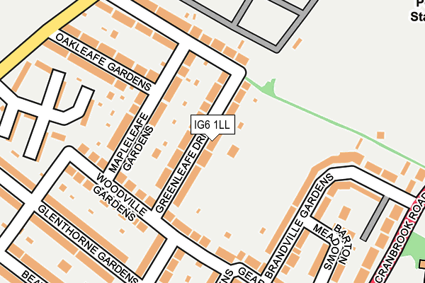 IG6 1LL map - OS OpenMap – Local (Ordnance Survey)