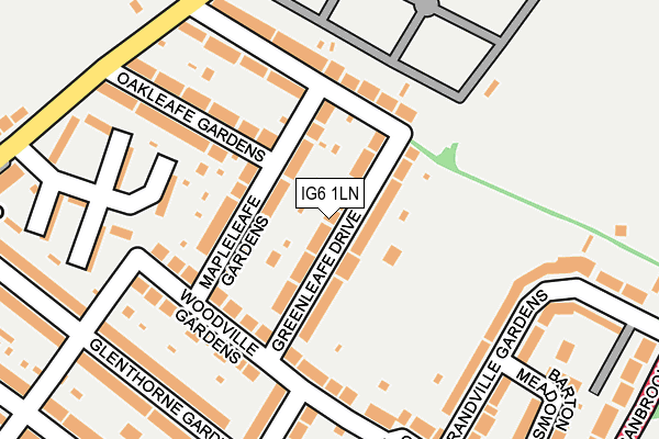 IG6 1LN map - OS OpenMap – Local (Ordnance Survey)