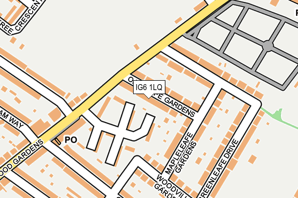 IG6 1LQ map - OS OpenMap – Local (Ordnance Survey)