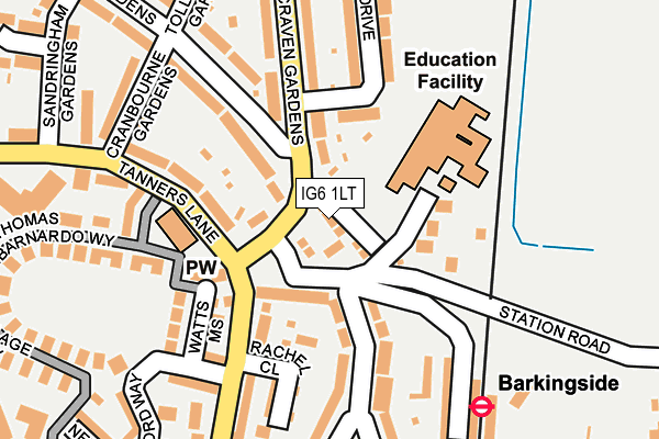 IG6 1LT map - OS OpenMap – Local (Ordnance Survey)