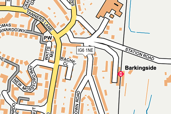 IG6 1NE map - OS OpenMap – Local (Ordnance Survey)