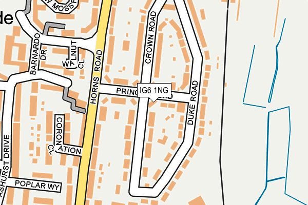 IG6 1NG map - OS OpenMap – Local (Ordnance Survey)