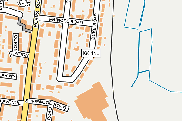 IG6 1NL map - OS OpenMap – Local (Ordnance Survey)