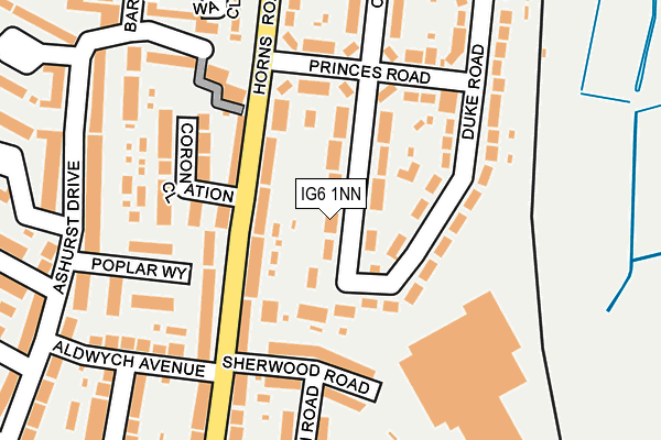 IG6 1NN map - OS OpenMap – Local (Ordnance Survey)