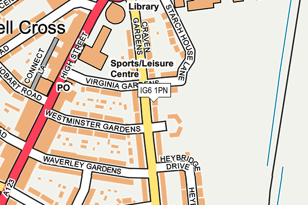 IG6 1PN map - OS OpenMap – Local (Ordnance Survey)