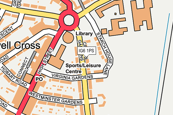 IG6 1PS map - OS OpenMap – Local (Ordnance Survey)