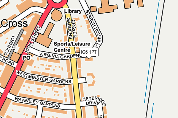 IG6 1PT map - OS OpenMap – Local (Ordnance Survey)