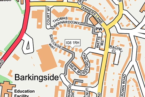 IG6 1RH map - OS OpenMap – Local (Ordnance Survey)