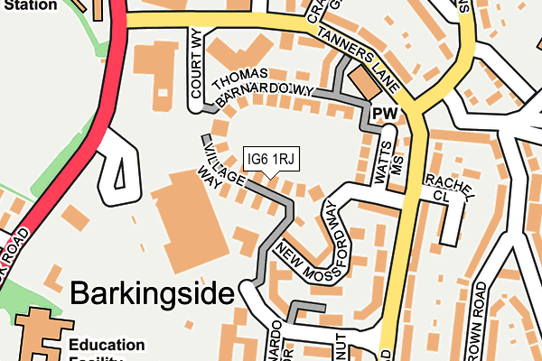 IG6 1RJ map - OS OpenMap – Local (Ordnance Survey)