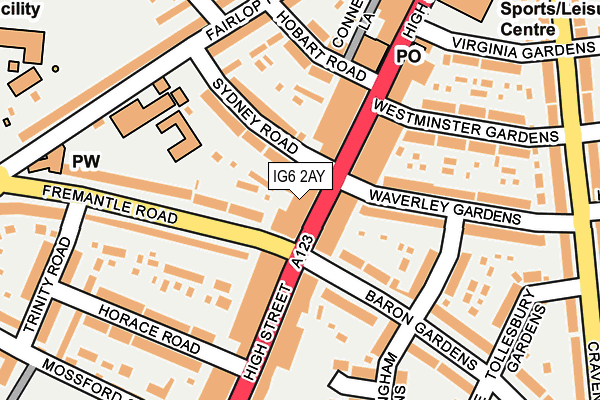 IG6 2AY map - OS OpenMap – Local (Ordnance Survey)