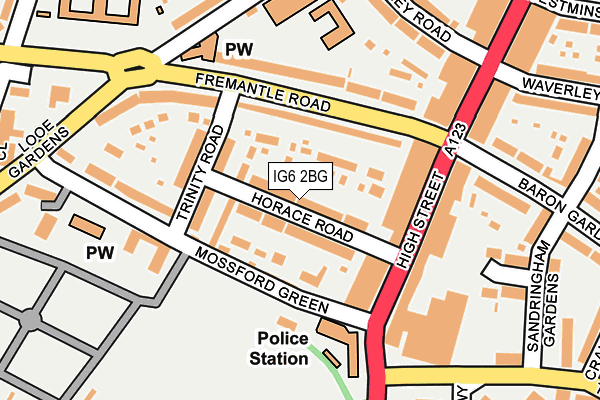 IG6 2BG map - OS OpenMap – Local (Ordnance Survey)