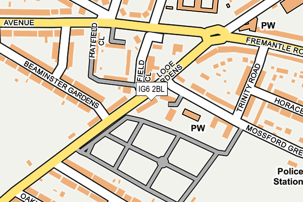 IG6 2BL map - OS OpenMap – Local (Ordnance Survey)
