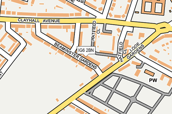 IG6 2BN map - OS OpenMap – Local (Ordnance Survey)