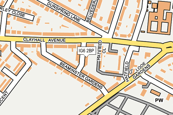 IG6 2BP map - OS OpenMap – Local (Ordnance Survey)