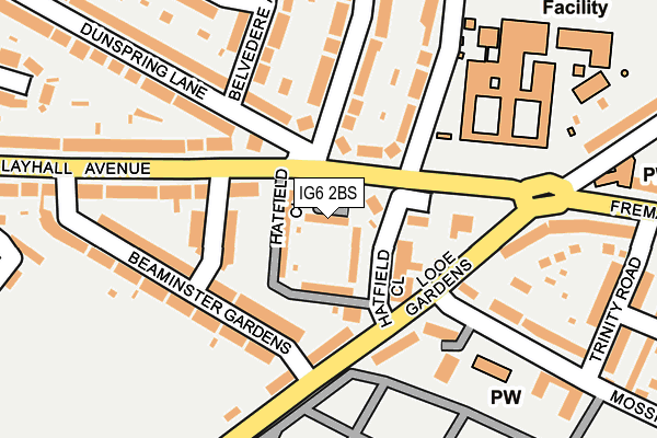 IG6 2BS map - OS OpenMap – Local (Ordnance Survey)