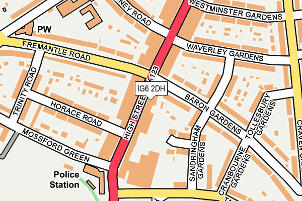 IG6 2DH map - OS OpenMap – Local (Ordnance Survey)