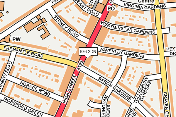 IG6 2DN map - OS OpenMap – Local (Ordnance Survey)