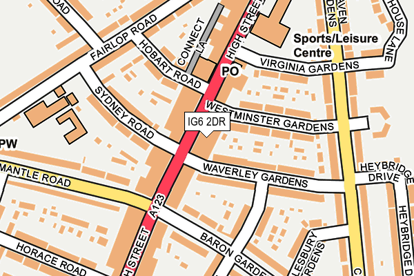 IG6 2DR map - OS OpenMap – Local (Ordnance Survey)