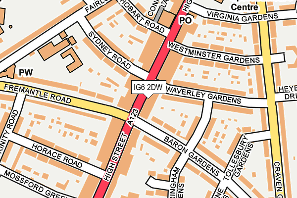 IG6 2DW map - OS OpenMap – Local (Ordnance Survey)