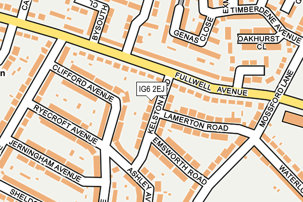 IG6 2EJ map - OS OpenMap – Local (Ordnance Survey)