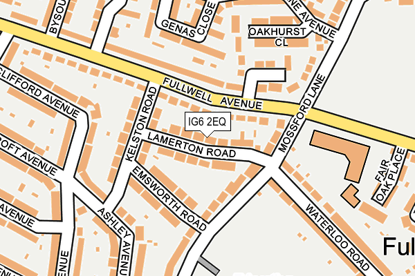 IG6 2EQ map - OS OpenMap – Local (Ordnance Survey)