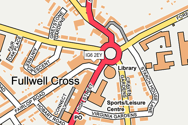 IG6 2EY map - OS OpenMap – Local (Ordnance Survey)