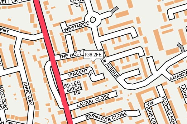 IG6 2FE map - OS OpenMap – Local (Ordnance Survey)