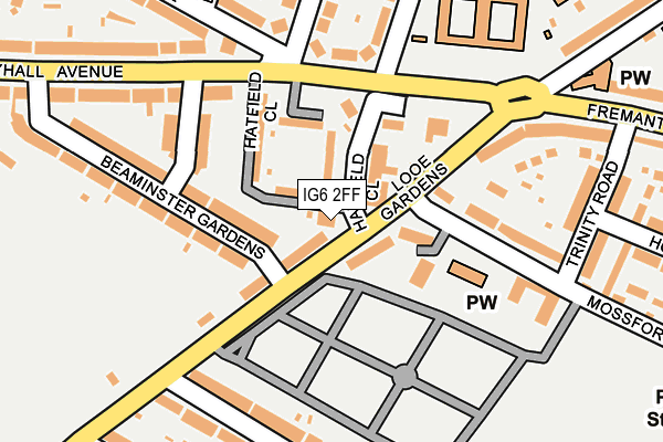 IG6 2FF map - OS OpenMap – Local (Ordnance Survey)