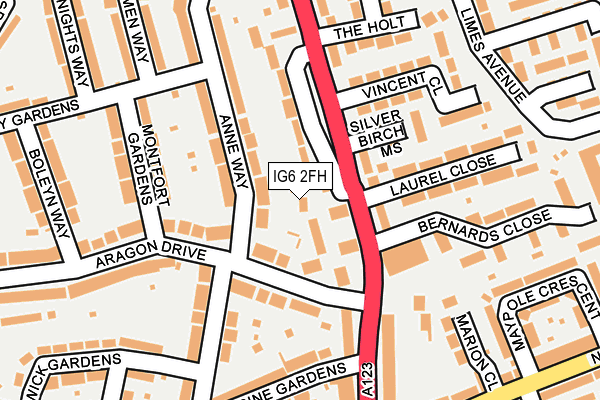 IG6 2FH map - OS OpenMap – Local (Ordnance Survey)