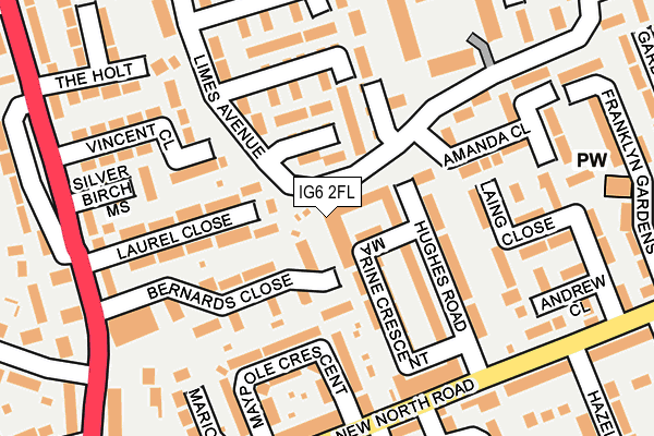 IG6 2FL map - OS OpenMap – Local (Ordnance Survey)