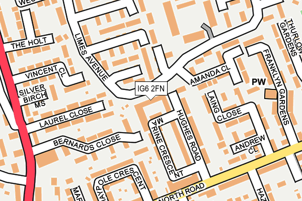 IG6 2FN map - OS OpenMap – Local (Ordnance Survey)