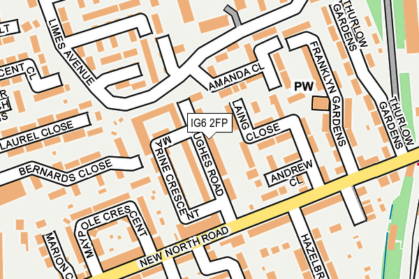 IG6 2FP map - OS OpenMap – Local (Ordnance Survey)