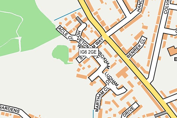 IG6 2GE map - OS OpenMap – Local (Ordnance Survey)