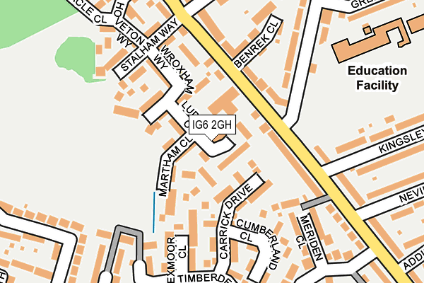 IG6 2GH map - OS OpenMap – Local (Ordnance Survey)
