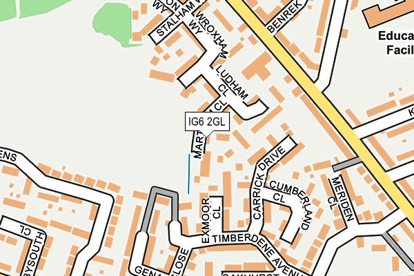 IG6 2GL map - OS OpenMap – Local (Ordnance Survey)