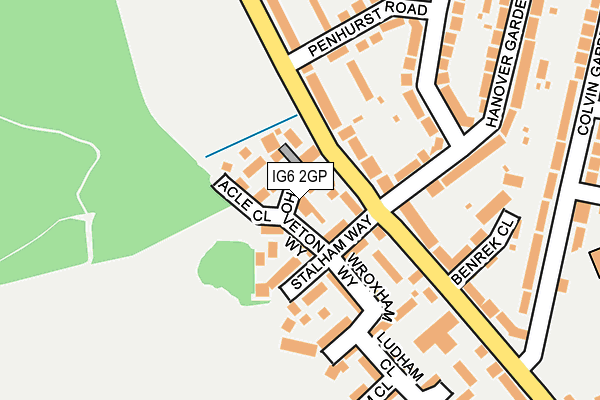 IG6 2GP map - OS OpenMap – Local (Ordnance Survey)