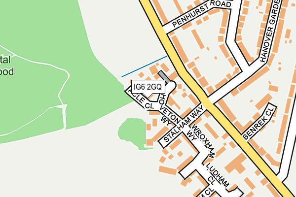 IG6 2GQ map - OS OpenMap – Local (Ordnance Survey)