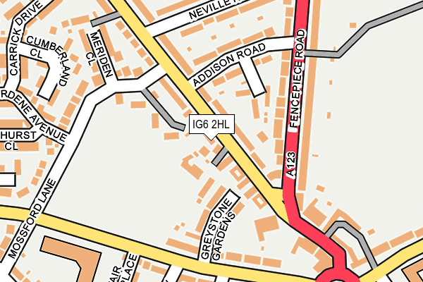 IG6 2HL map - OS OpenMap – Local (Ordnance Survey)