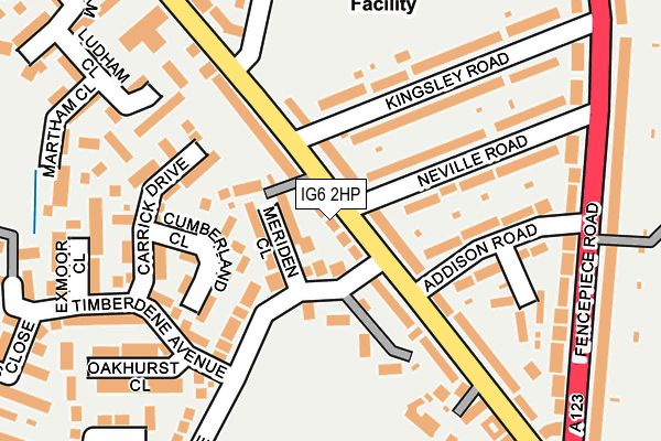 IG6 2HP map - OS OpenMap – Local (Ordnance Survey)