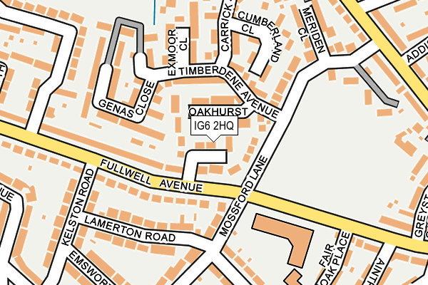IG6 2HQ map - OS OpenMap – Local (Ordnance Survey)