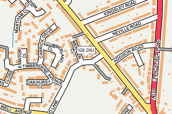 IG6 2HU map - OS OpenMap – Local (Ordnance Survey)